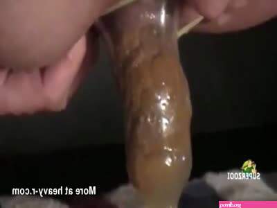 Shit Filled Condom Masturbation