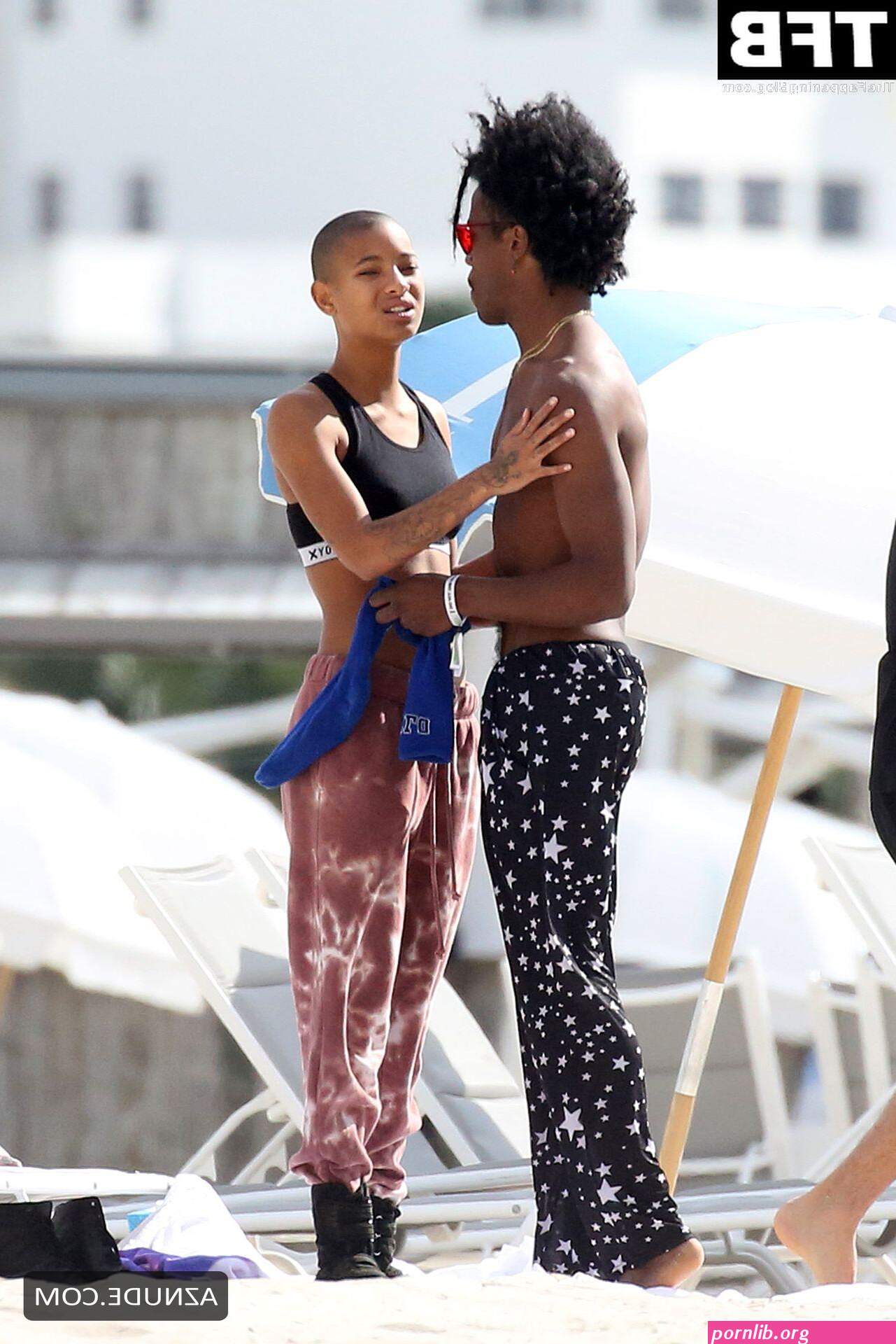 Willow Smith Shows Her Pokies As She Relaxes With Boyfriend On the Beach in  Miami