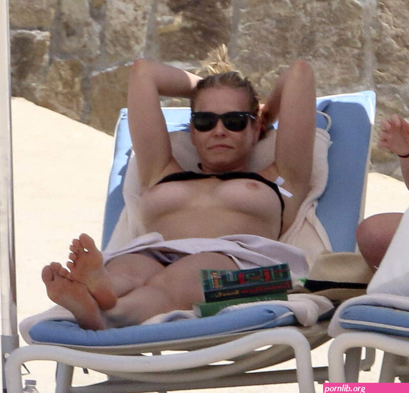 Chelsea Handler Topless Sunbathing on a Beach