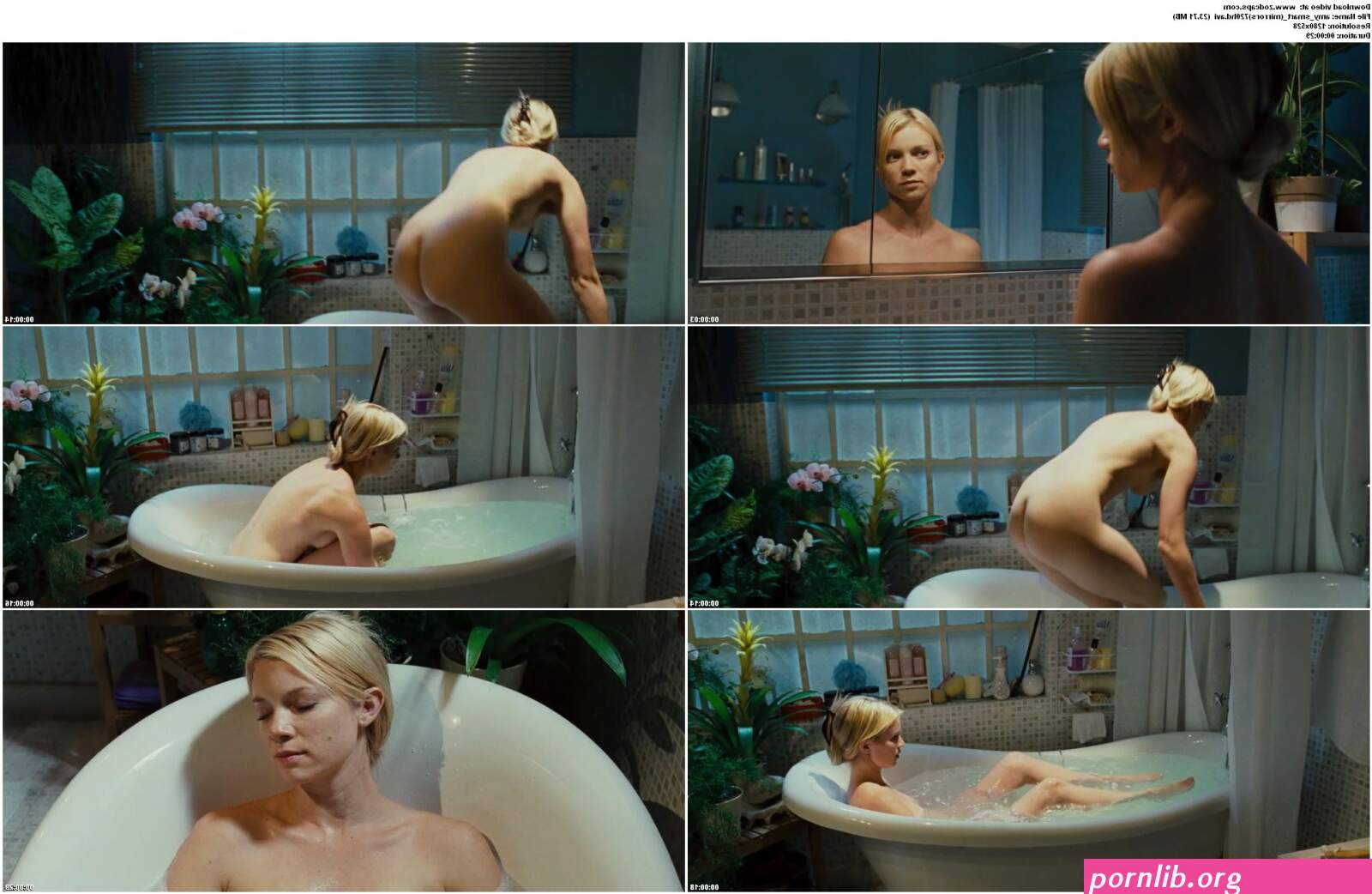 Naked Amy Smart in Mirrors ANCENSORED