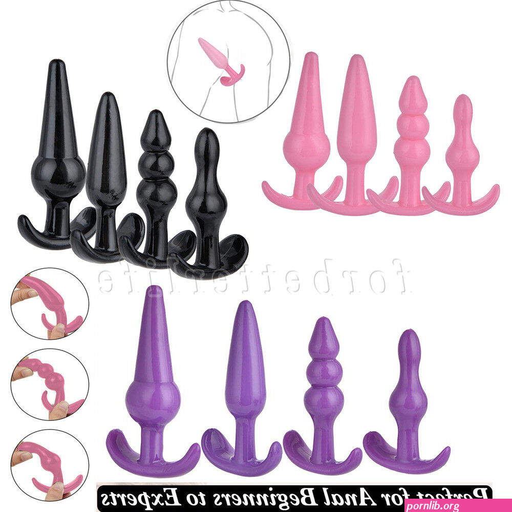 4PCS SET Anal Erotic Toys Adult Sex-toys For Women Adult Butt Plug Dildo TOY lo