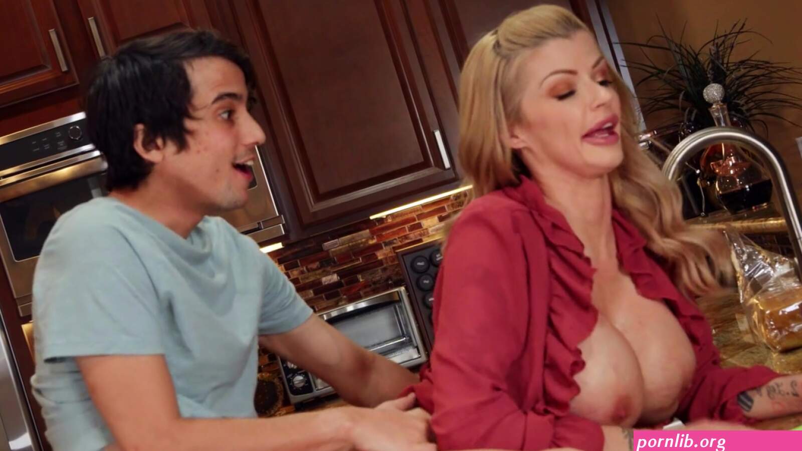 Mommy leaves young step son to cum in her ass