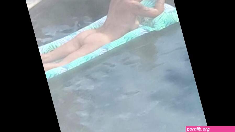 Nude Stepmom Sunbathing in Pool