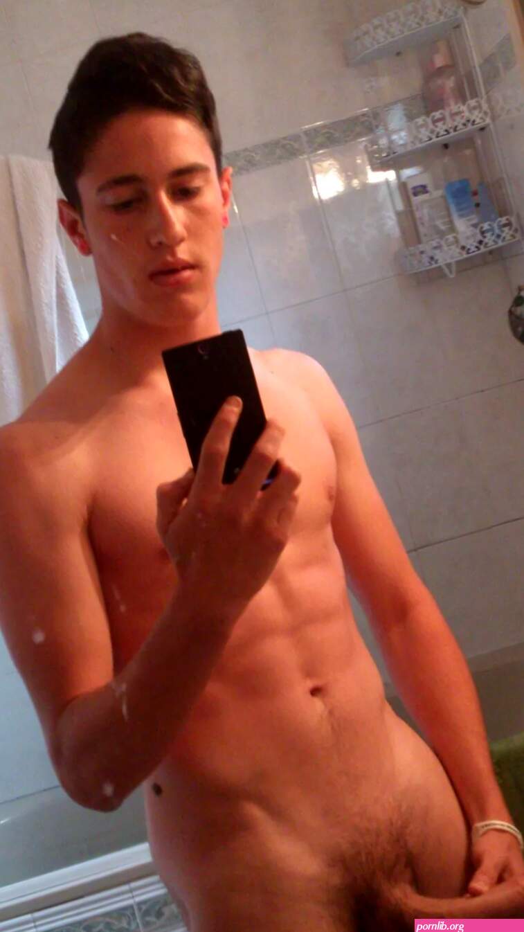 Nude men selfie