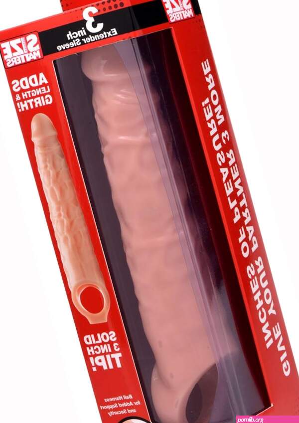 Size Matters 3 Inch Penis Extender Sleeve Flesh 10.75 Inches