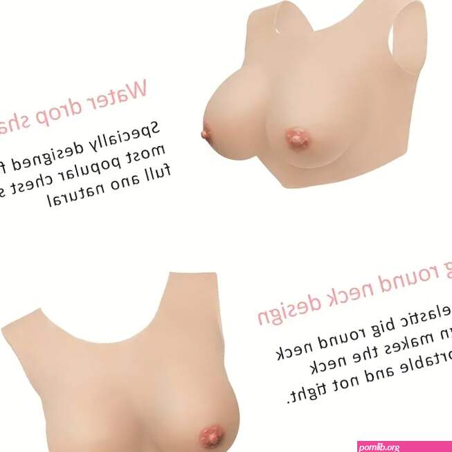 Realistic Silicone Breast Forms Boobs Round Neck Hollow