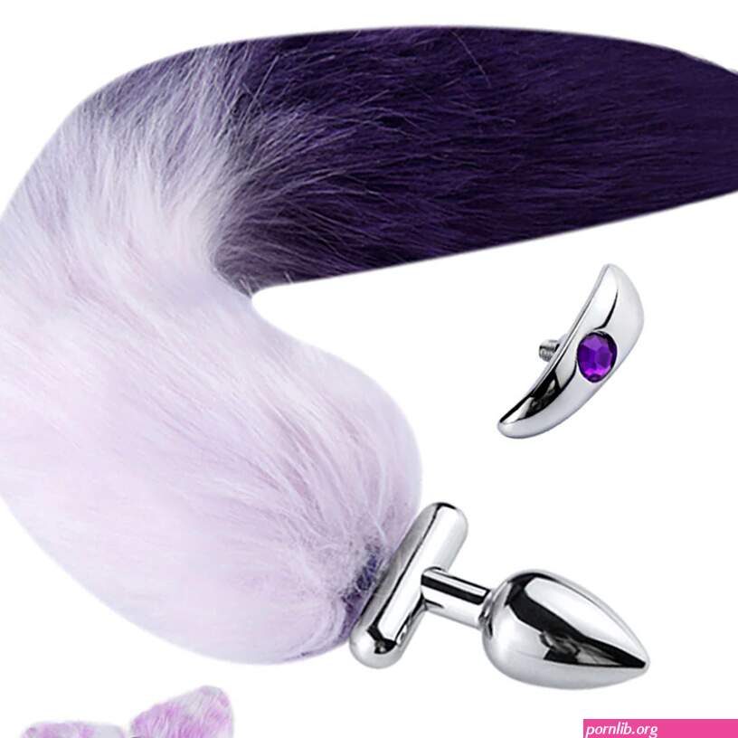 Metal Butt Plug w Poseable Cat Tail Ear Headband Furry Toy