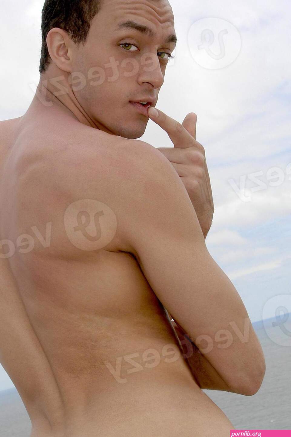 Scenic View of nature and an almost nude handsome man. 15398764 Stock Photo at Vecteezy