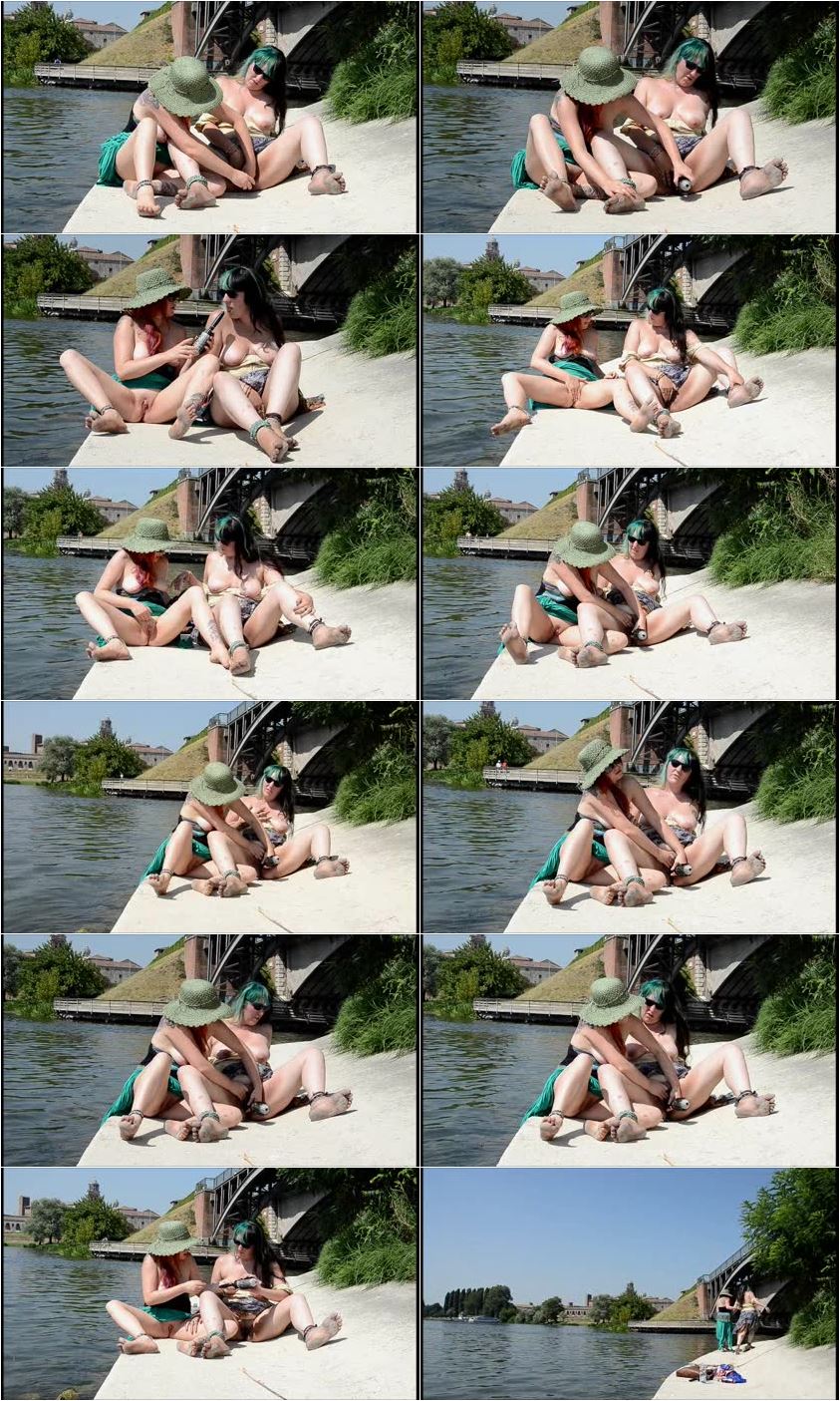 CECI amp VEGA: lesbian sex by the lake 2
