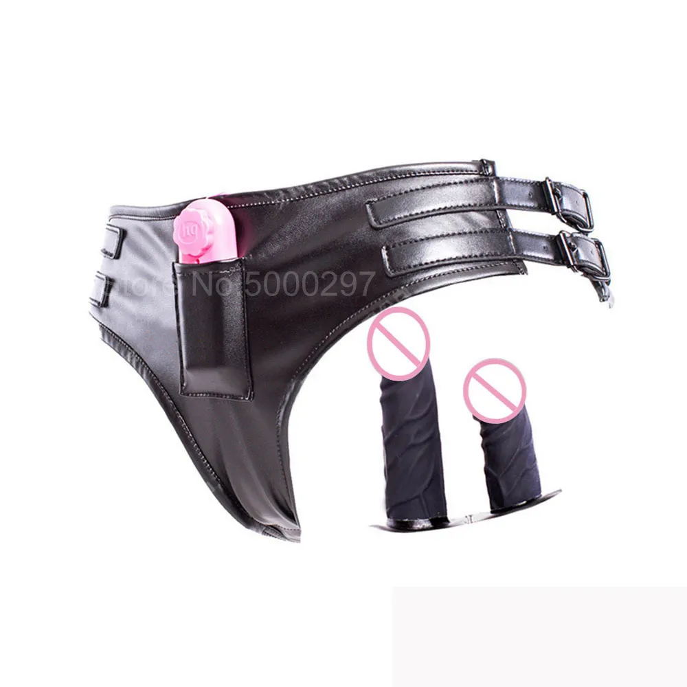 Lesbien Q0320: PU Leather Strap On Vibrator With Butt Plug Strap And Chastity Belt Perfect For Bondage And Underwear Play From Heijue02 16.81