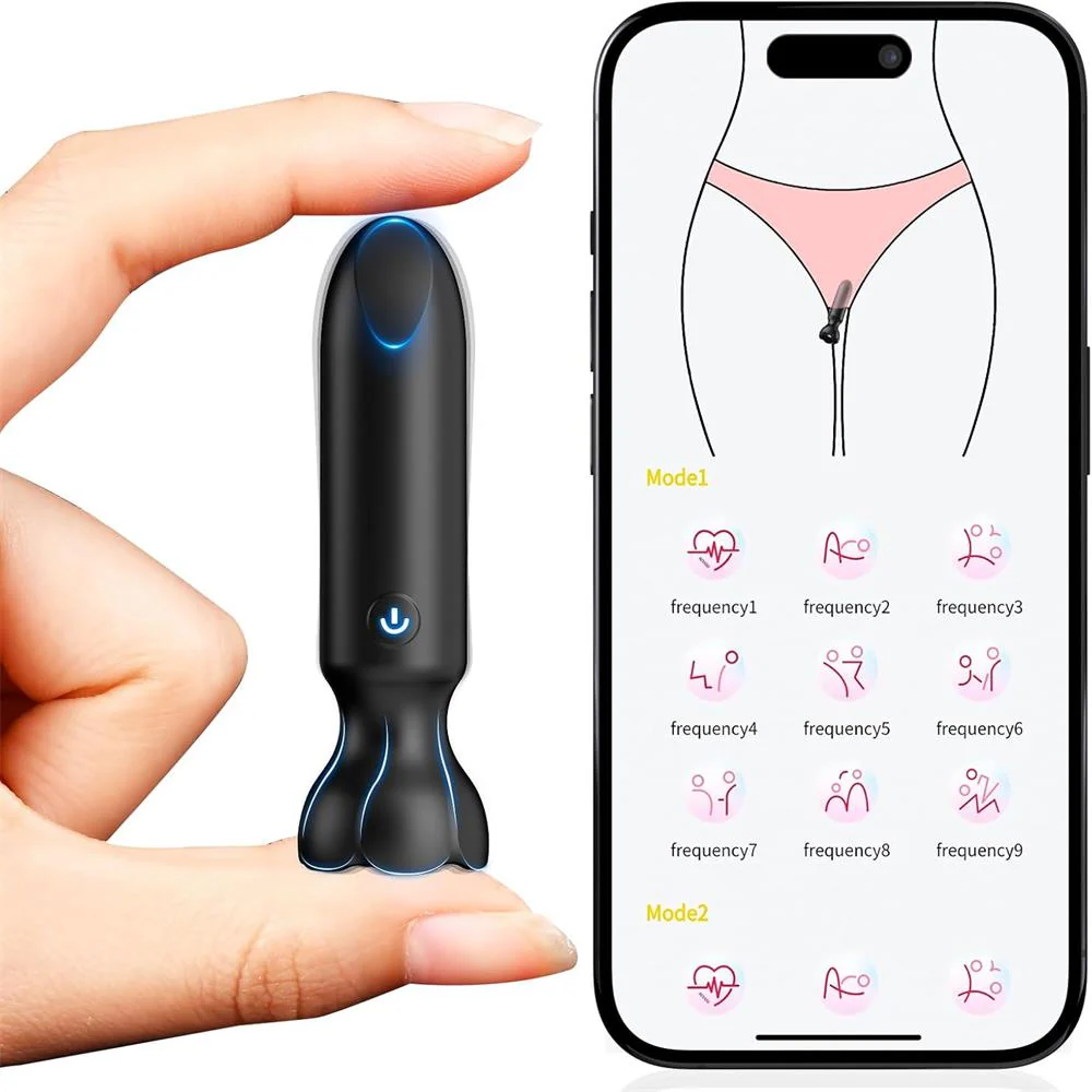 Exomoon App Controlled Rechargeable Silicone Mini Bullet Vibrator Hol