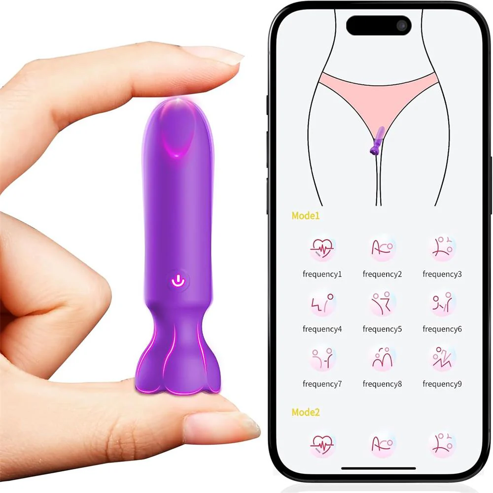 Exomoon App Controlled Rechargeable Silicone Mini Bullet Vibrator Hol