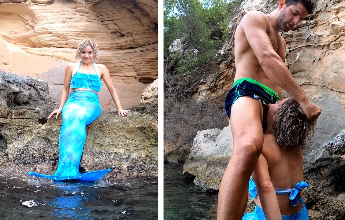 Mermaid Slut Seduces Me to Suck My Dick While I was Sailing with Friends