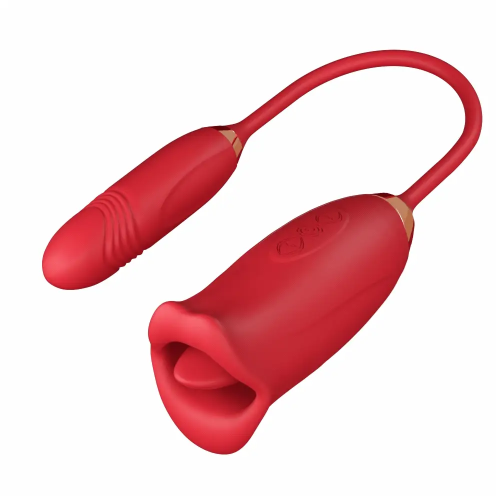 Nibbler Mouth Sucking Vibrator Dildo