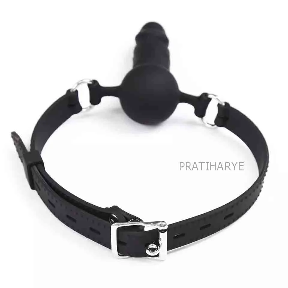 Silicone Dildo Gag Penis Mouth GagStrap