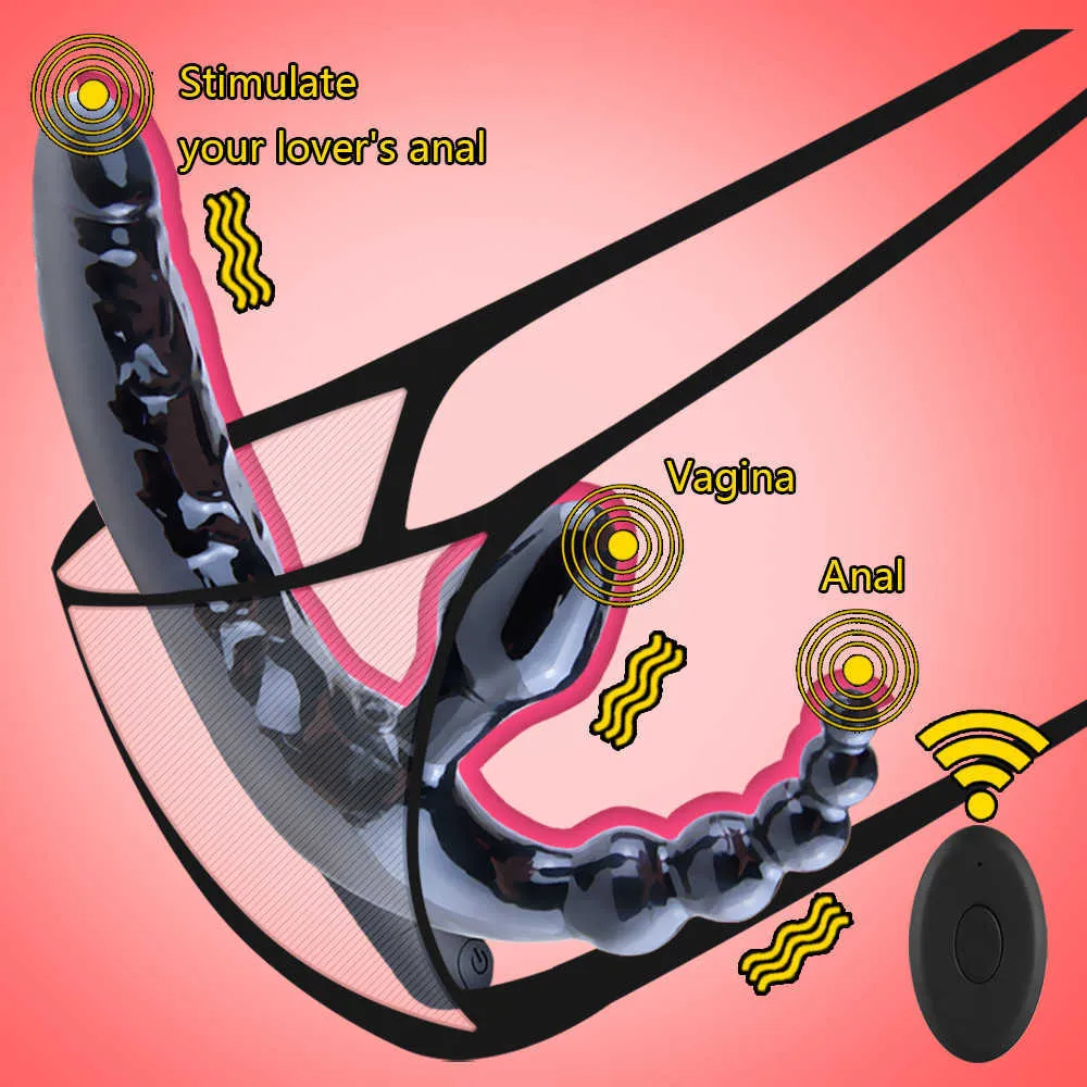 :Strapless Strapon Dildo Vibrators Sex Toy for Women Lesbian Strapon Dildo Butt Plug Vibrator Double Dildo Toys for Adult S0824:Health Beauty