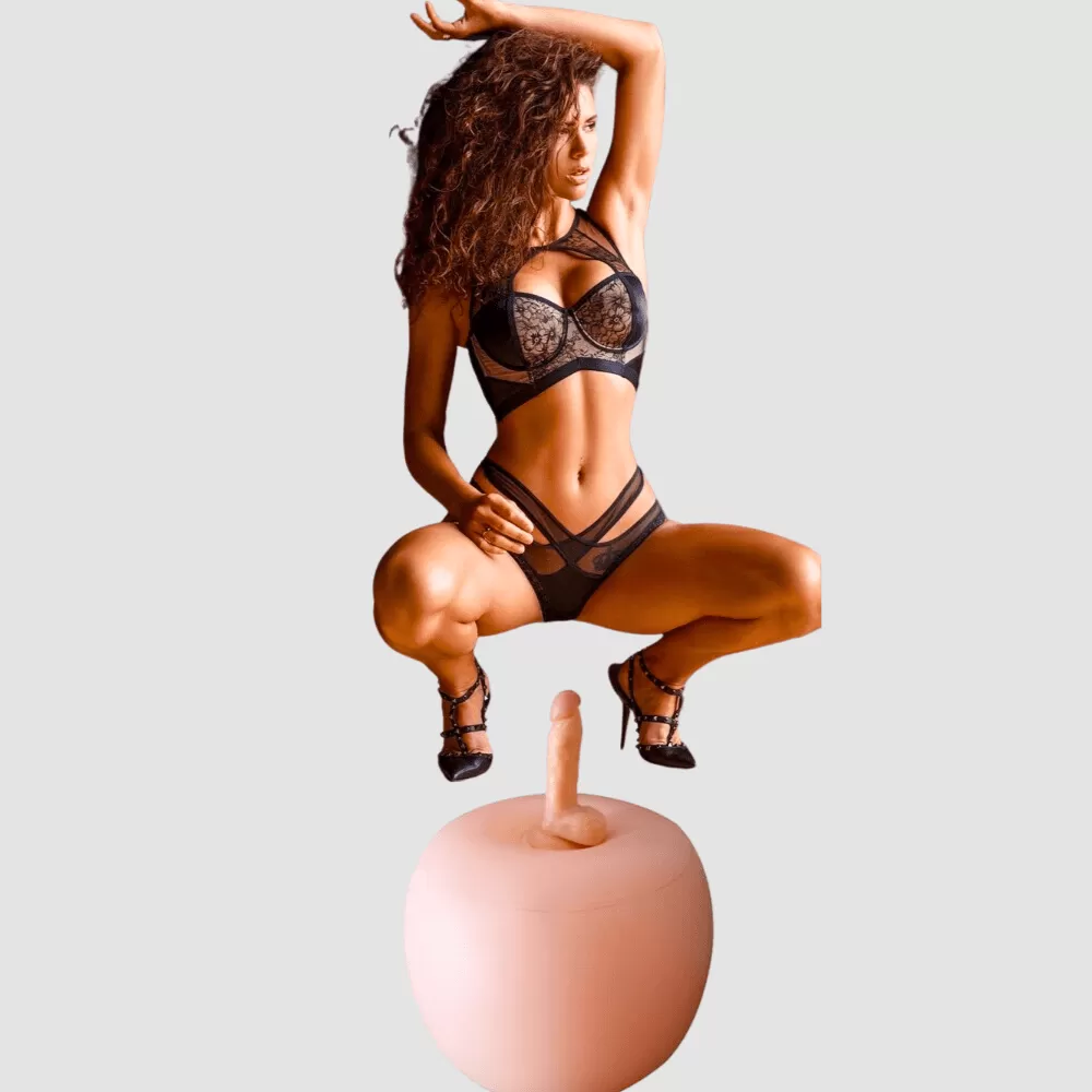 Inflatable Sex Ball with Dildo Vibrator 7 Inch