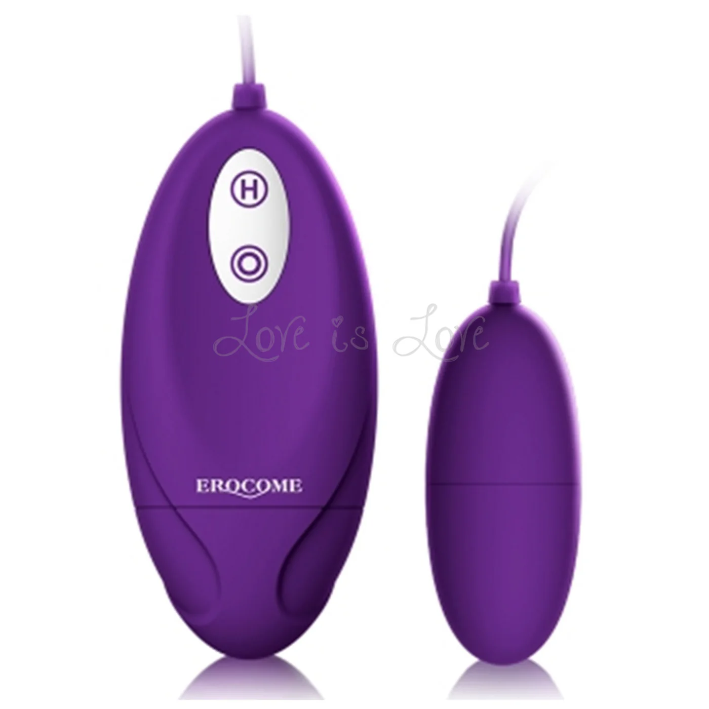 Erocome Lyra Solo Wired Controller Egg Vibrator Purple