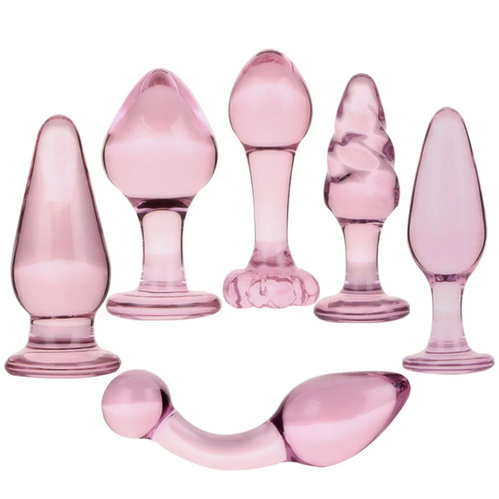 Sex Toy Massager Analplug Set Pink Large Glass Sex Toys For Woman Anal Butt Plugs Anal Man Gay Ass Massage From 456