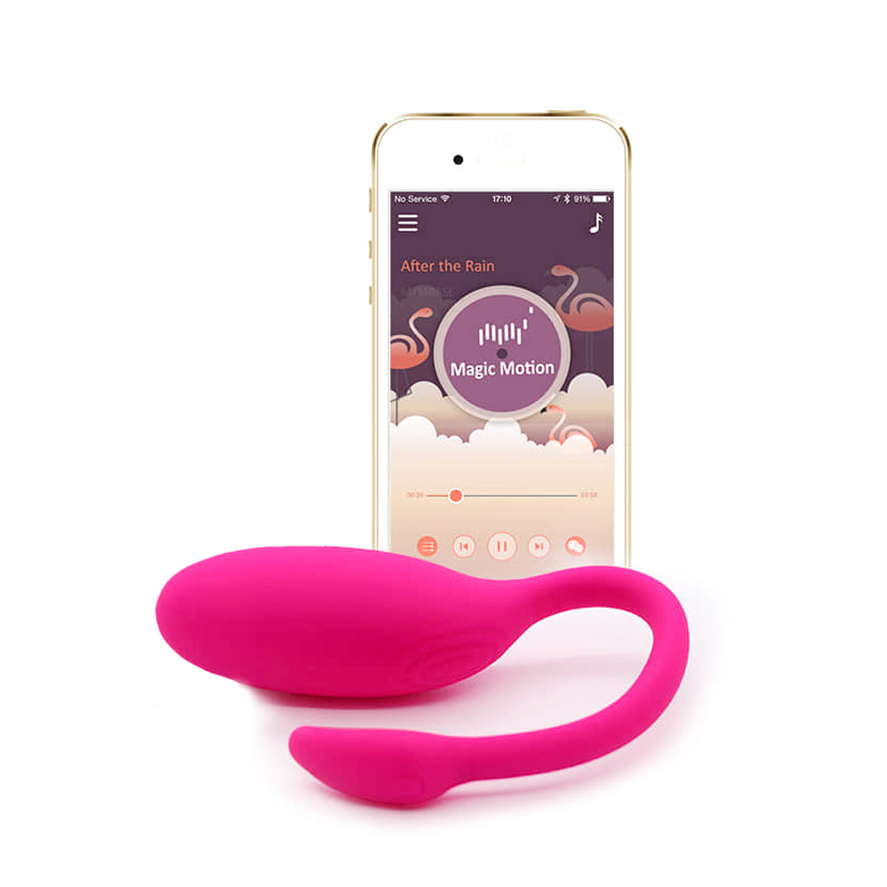 Buy the Pink Flamingo 7-function Smartphone App-Controlled Wearable Rechargeable Silicone G-Spot Clitoral