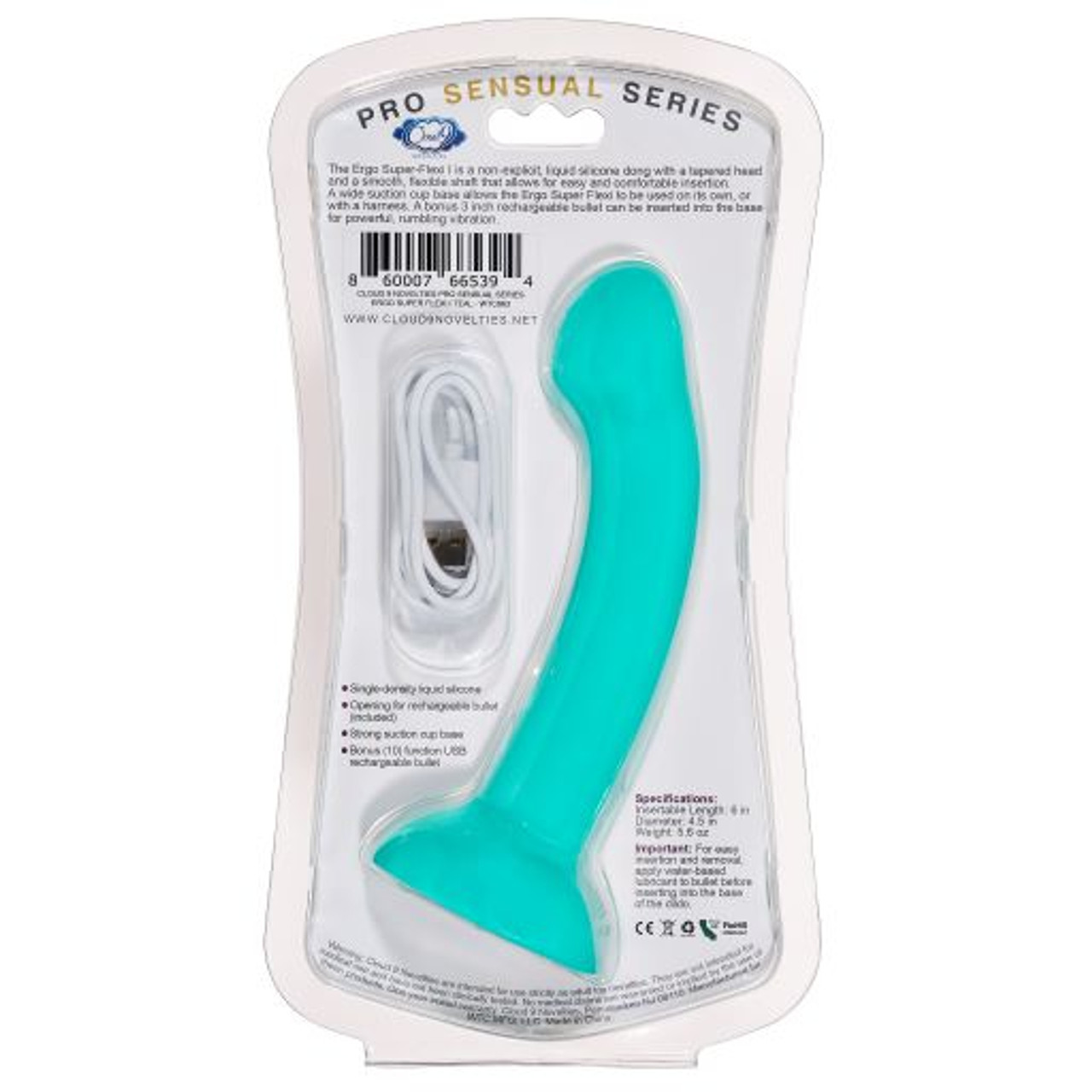 Buy the Pro Sensual Ergo Super Flexi Series I Realistic Silicone Dildo with Suction Cup
