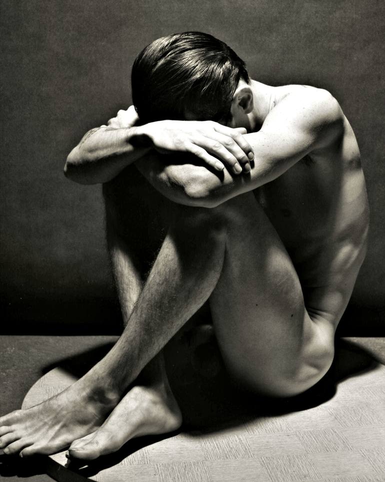 Nude Male...a self-portrait Washington DC 1965 Photography by J Wayne Higgs