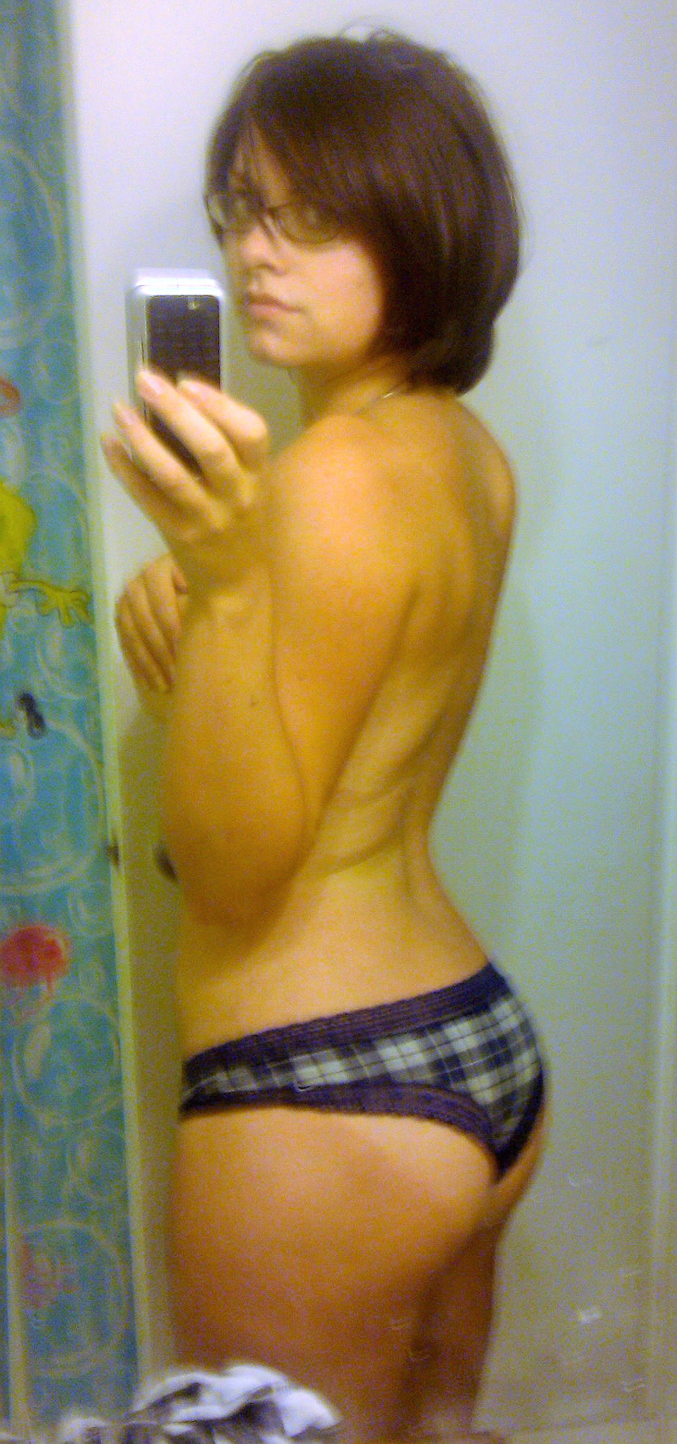 half nude selfie Porn Pic