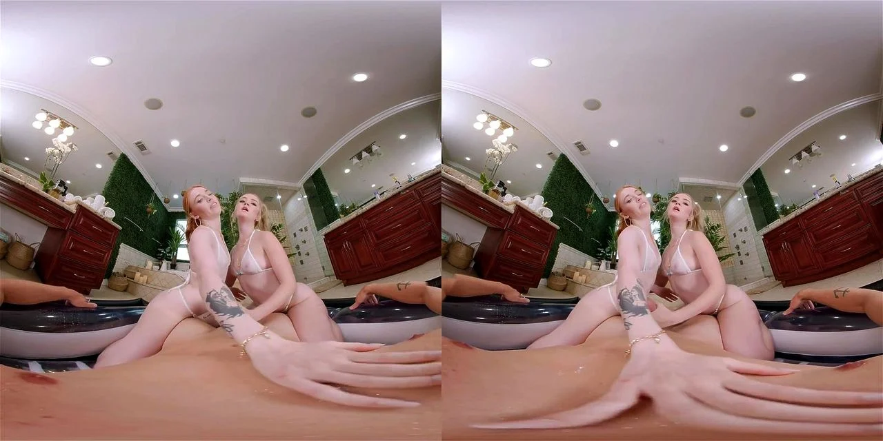 Watch VR threesome AquaSpa