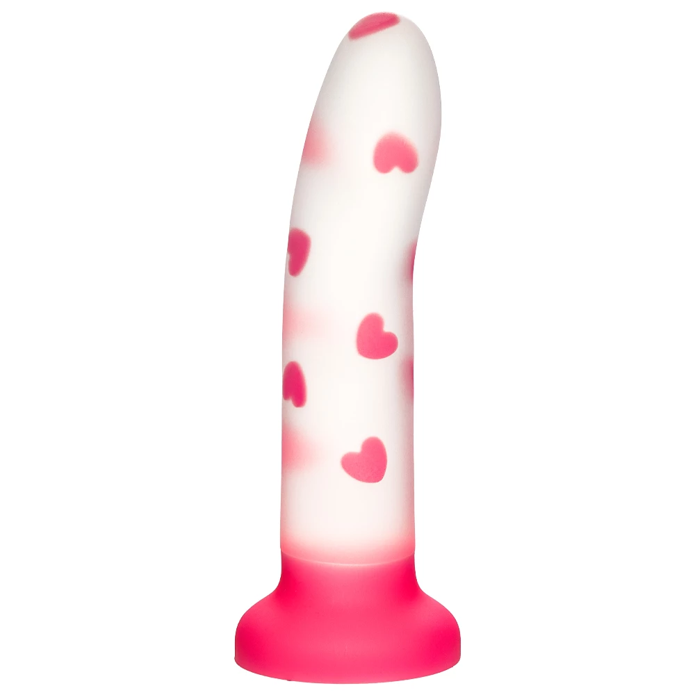 First Love Pink Silicone Heart Dildo