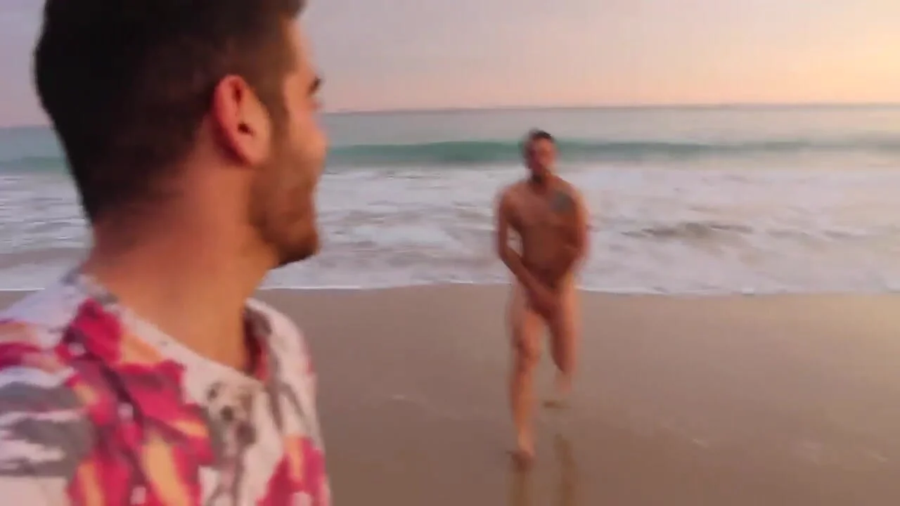 Challenge running naked on the beach