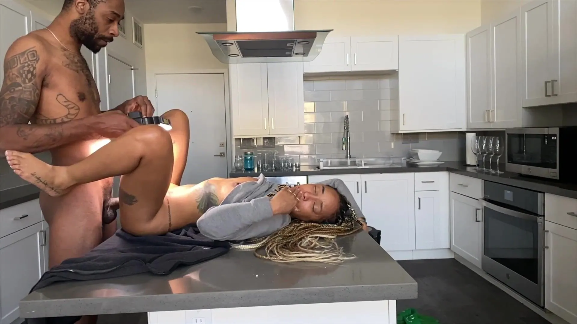 Free Black Coarse Kitchen Sex Full On RED Porn Video