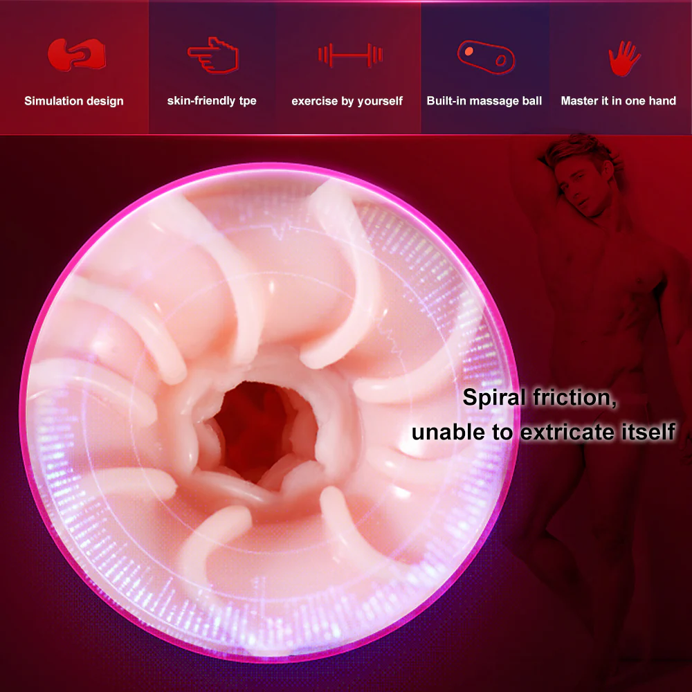 Men Masturbators Massage Ball Sucking Real Vagina Male Masturbation Cu