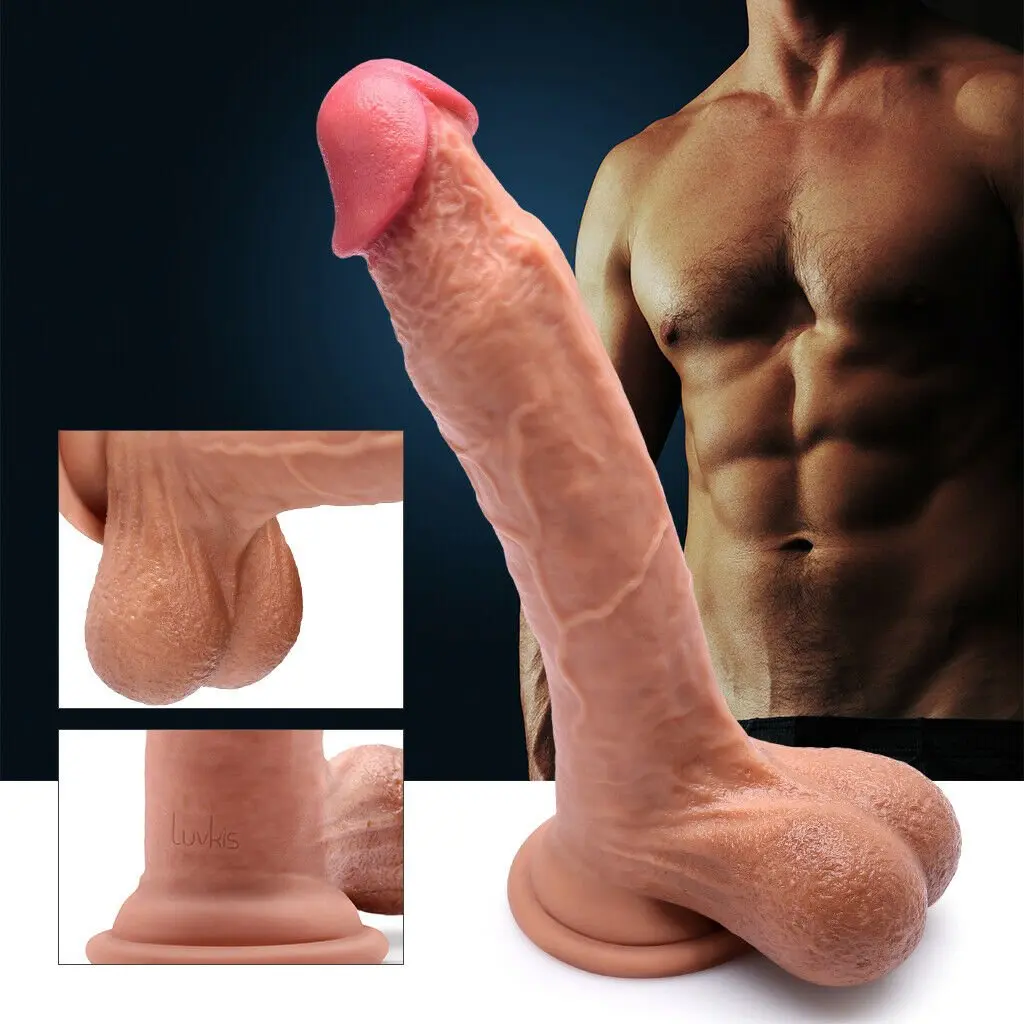 10 Realistic Dildo With Full Balls CLEARANCE