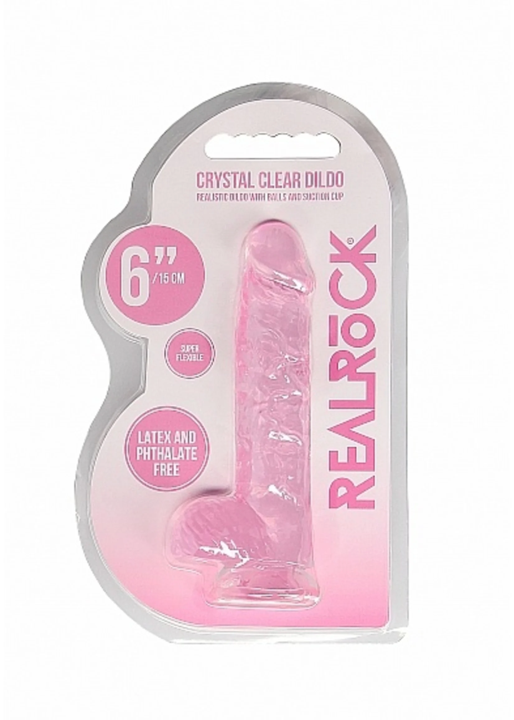 Realistic dildo with balls 6 Pink