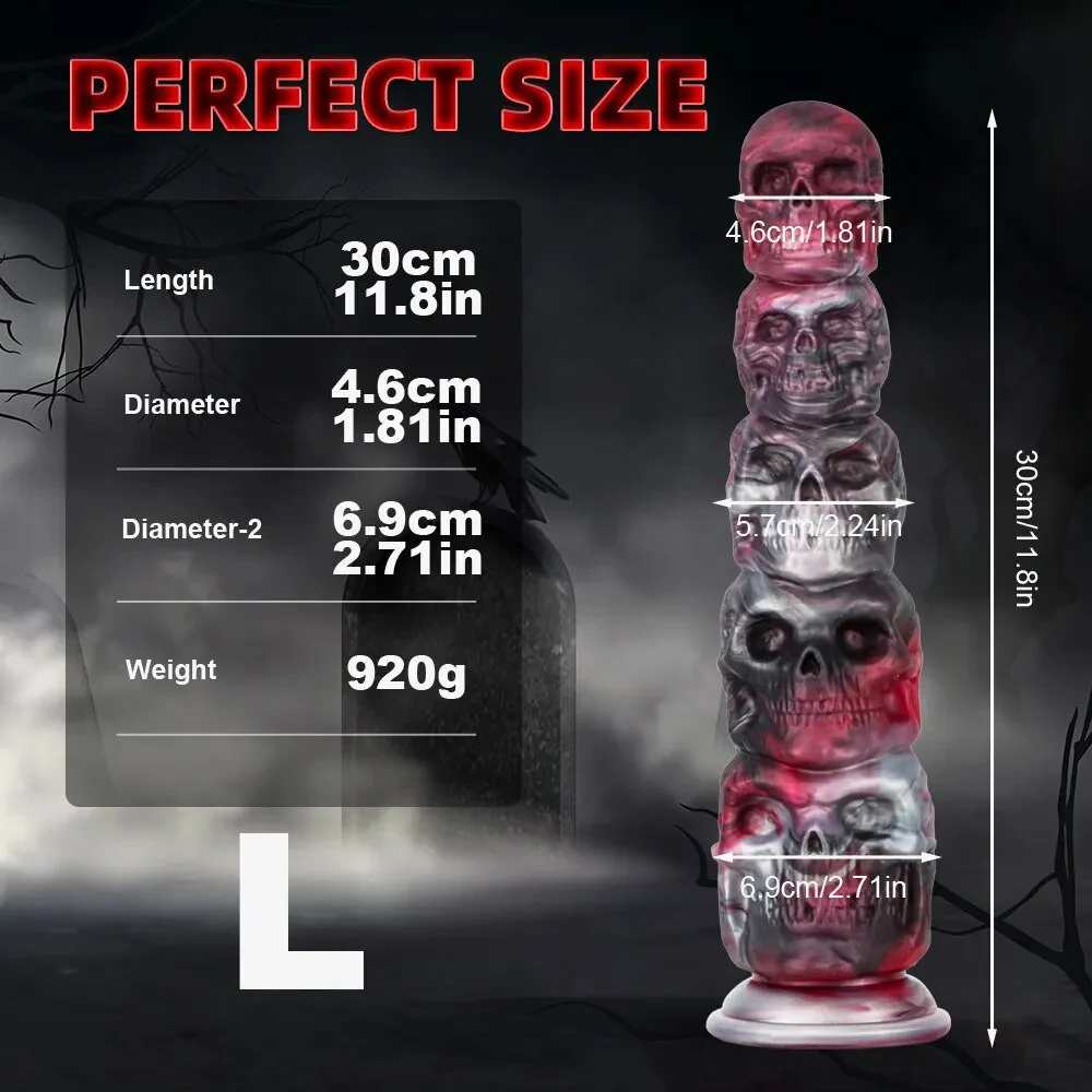 Pumpkin Skull Head Huge Anal Dildos Massager