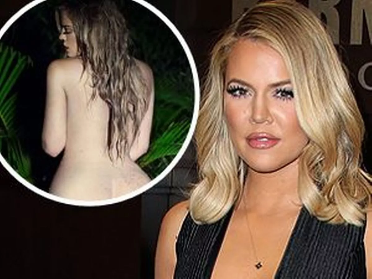 Khloe Kardashian strips off in naked pool-side photo shoot