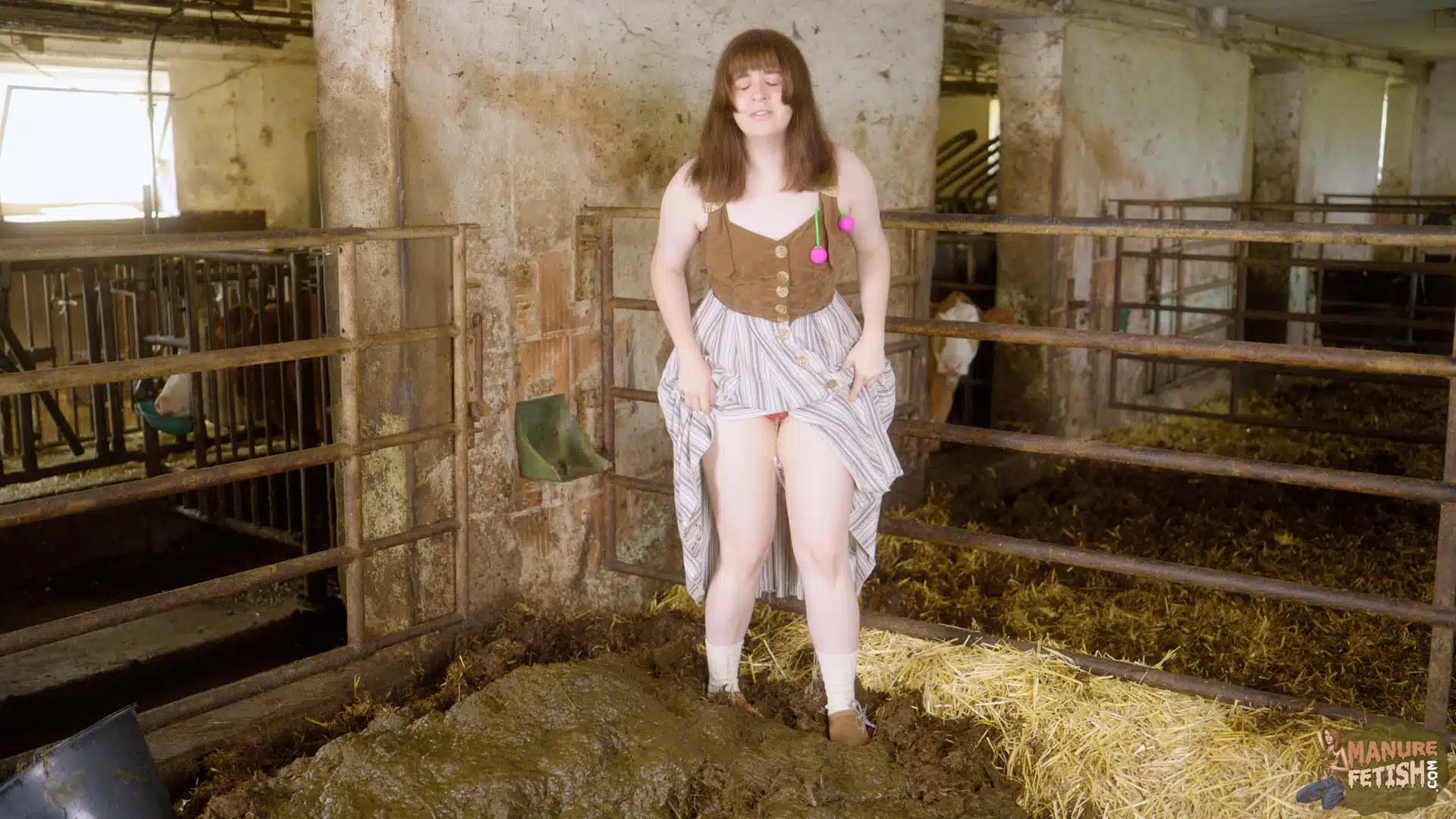 Farmers Wife In The Calf Shed