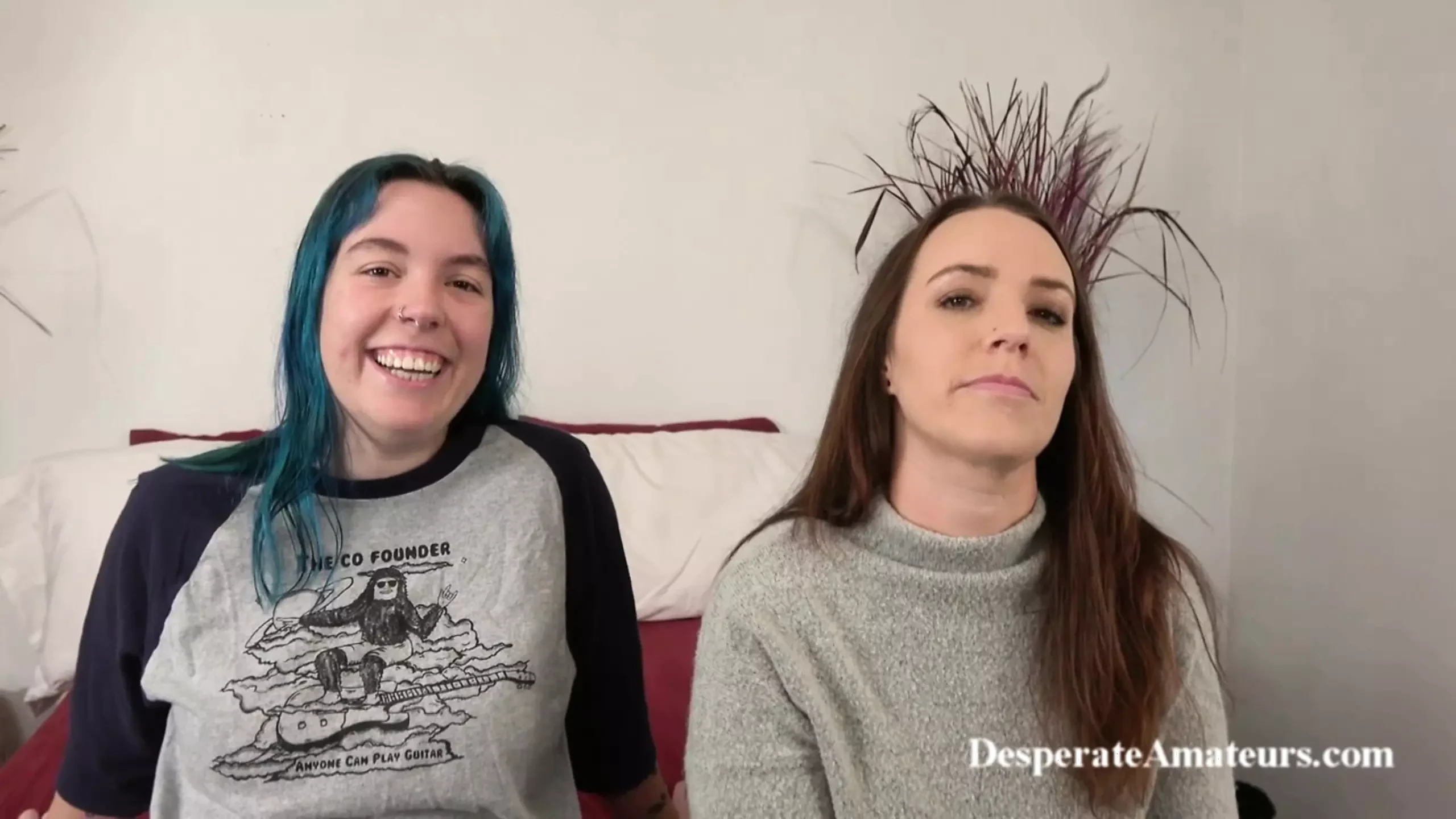 Casting Desperate Amateurs Alisha Olivia and Milo Getting Their Tight Pussies Pounded Hard