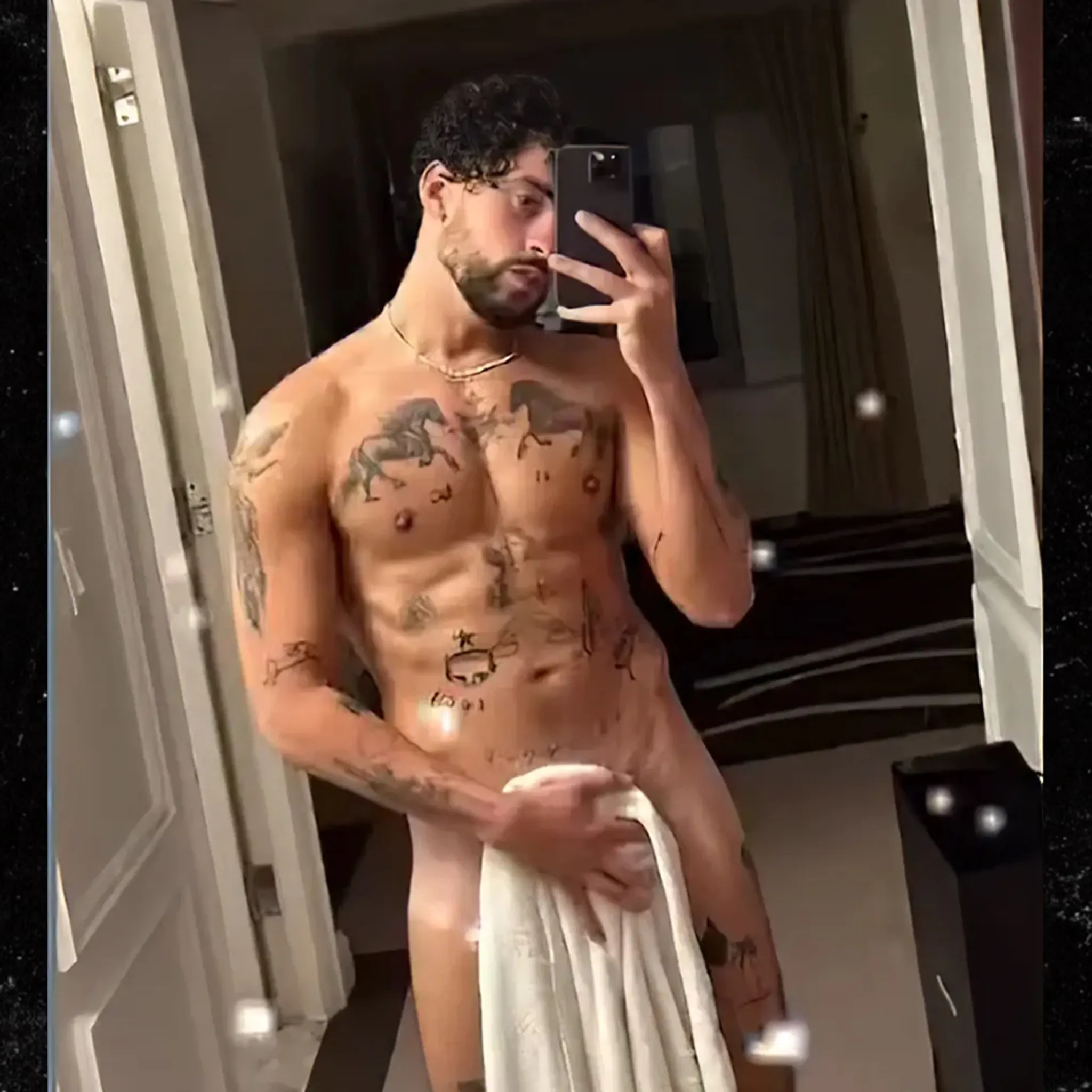 Bad Bunny Posts Thirst Trap in New York City Hotel Room