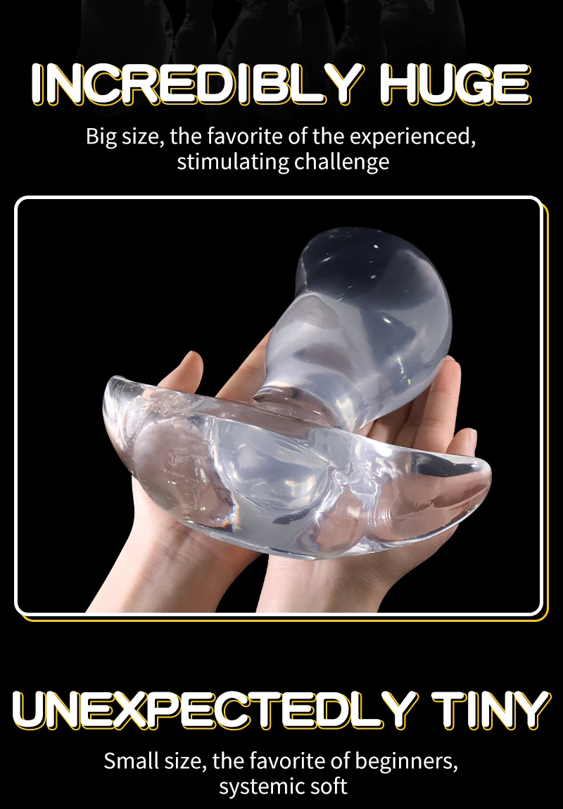 6 Sizes Large Butt Anal Plug Soft Dildo Gay Sex Toy Vagina Dilator Extender Lot