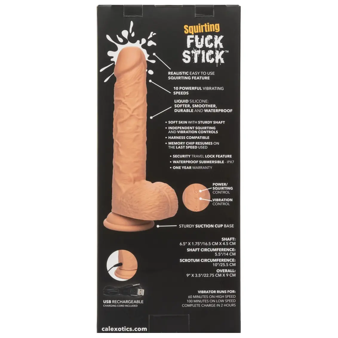 Squirting Fuck Stick 9 Realistic Liquid Silicone Vibrating Dong