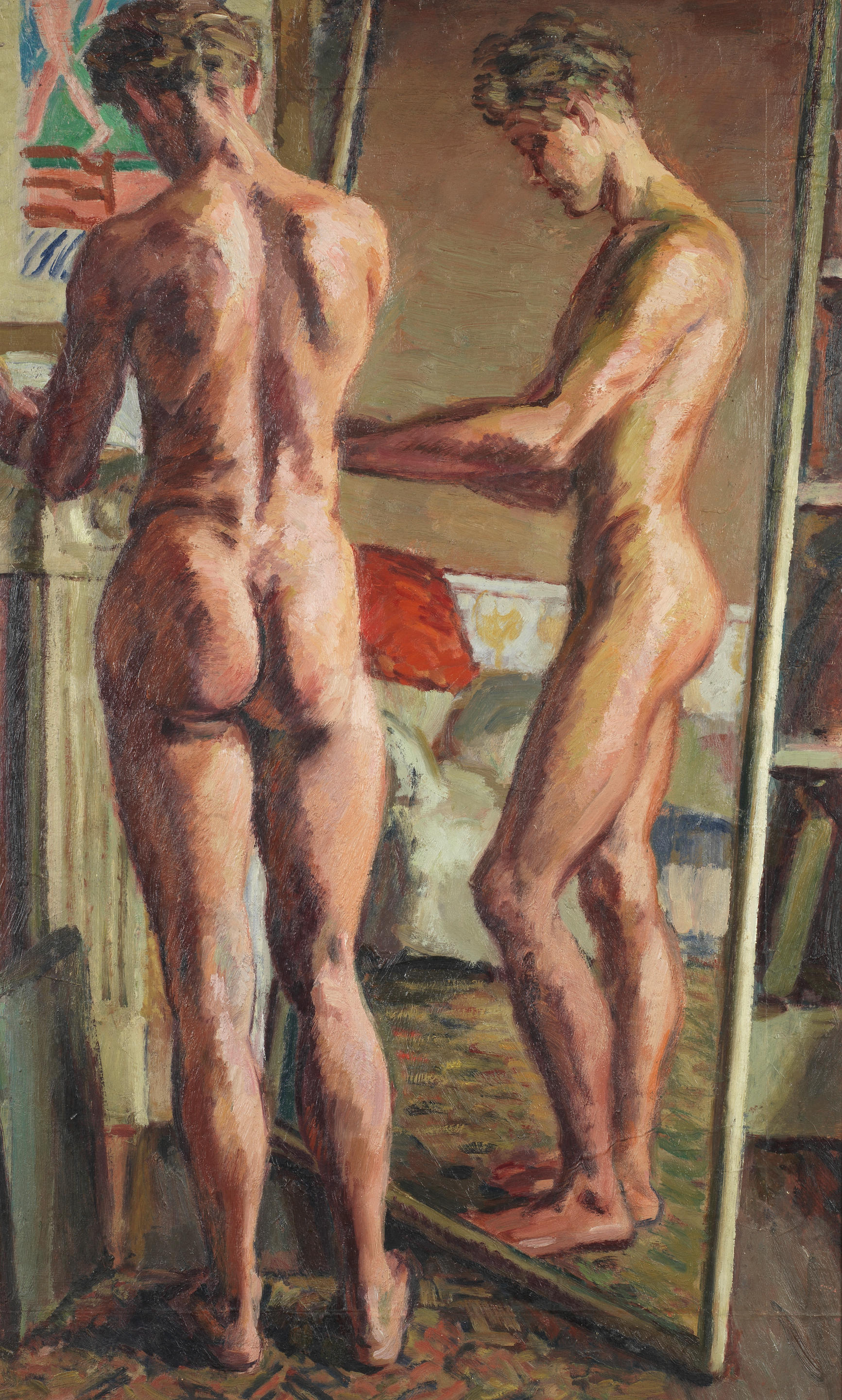 Bonhams : Duncan Grant British 1885-1978 Paul Roche Nude 91.5 x 55 cm. 36 x 21 68 in.