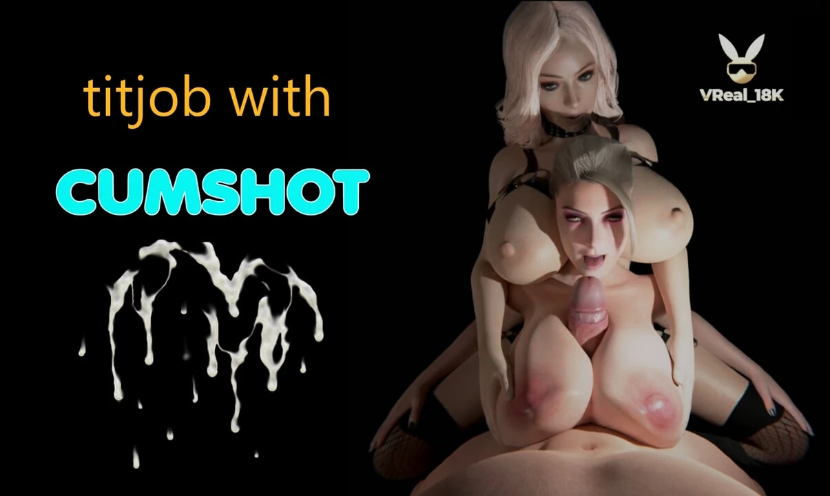 Vreal18k Titjob with Facial Cumshot on Huge Tits
