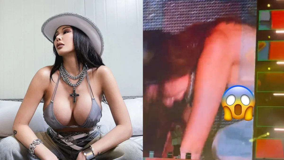 Jessi had a Nip Slip at the Water Bomb festival??