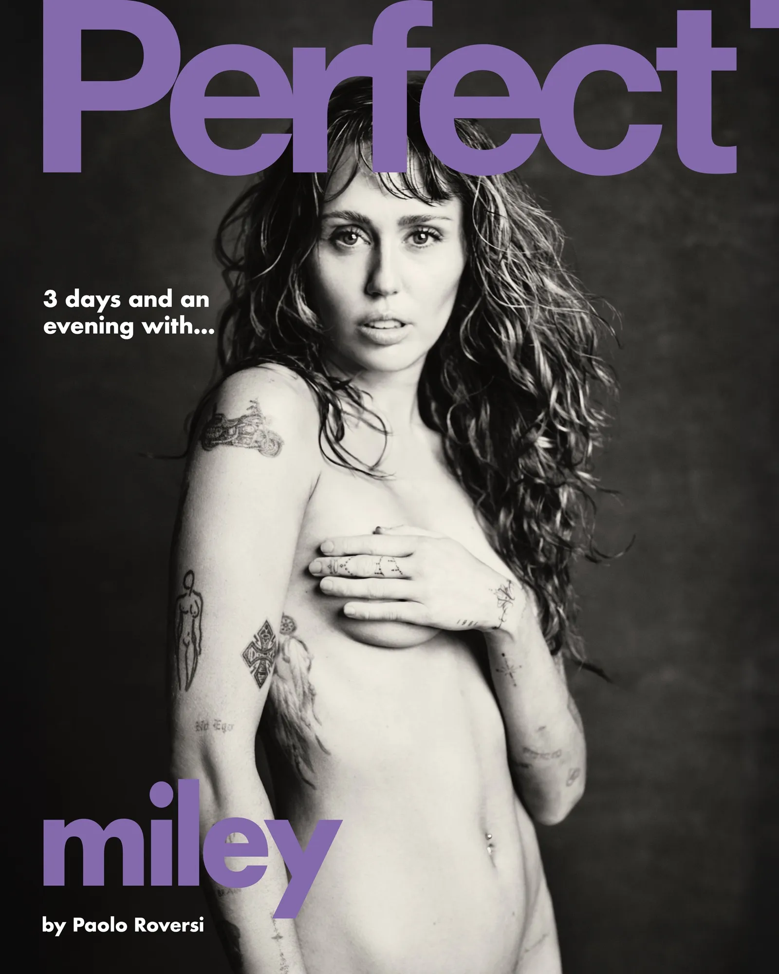 Miley Cyrus Topless for Perfect Magazine Cover Shoot