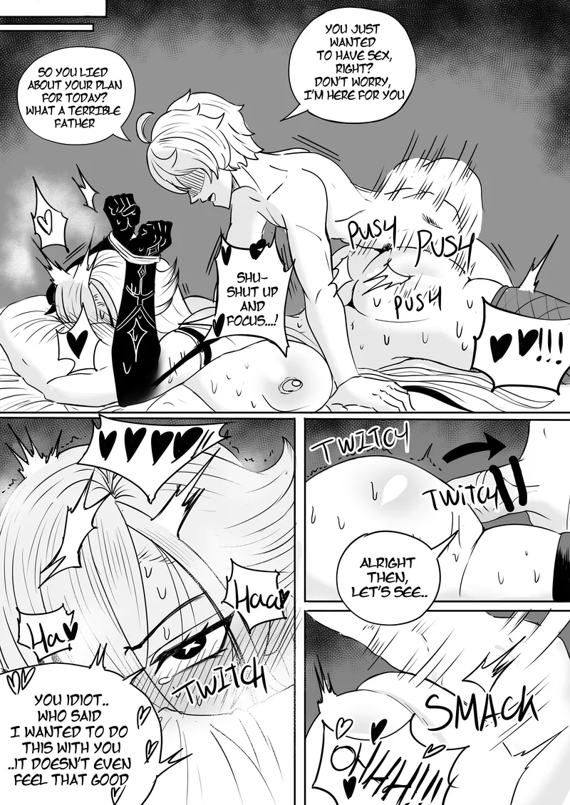 Aether x Arlecchino comic porn