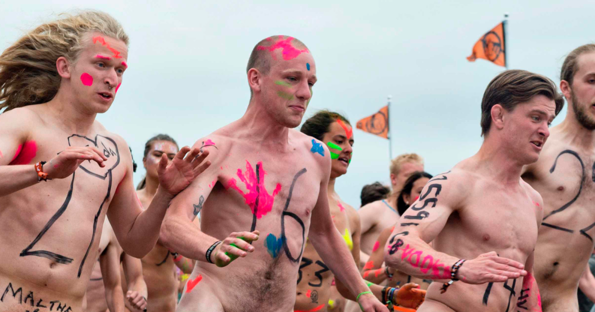 NSFW photos from a naked fun-run at Danish festival Rosklide