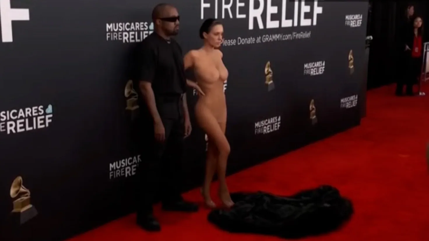 Bianca Censori stuns in daring nearly-nude gown at 2025 Grammys with Kanye West