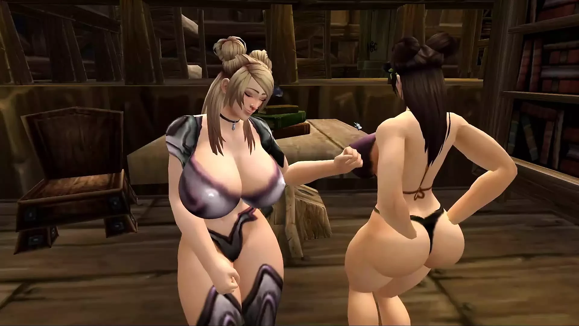 Human Wow Nude Mods Bimbos Dancing: American Blonde Porn