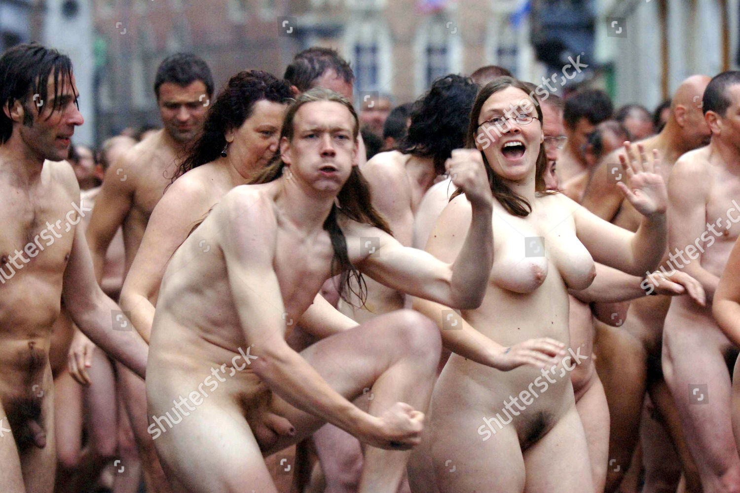 Between 500 1000 Nude People Gathered Editorial Stock Photo